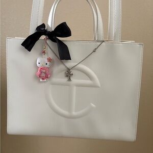 Telfar White Tote Bag